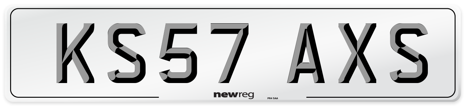 KS57 AXS Number Plate from New Reg